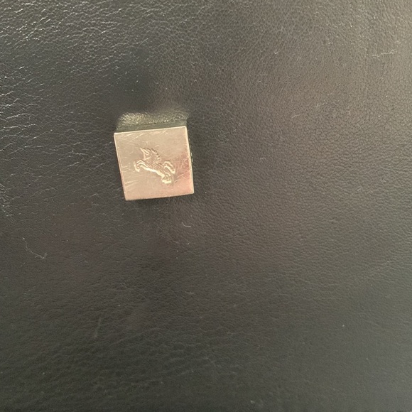 Mario Hernandez black leather tote with metal H appliqués. Pre loved - Picture 8 of 14